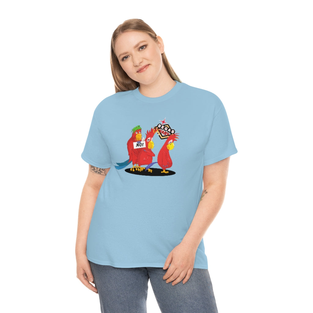 'Parrots don't do threesomes' - Begas Vaby Tee - US