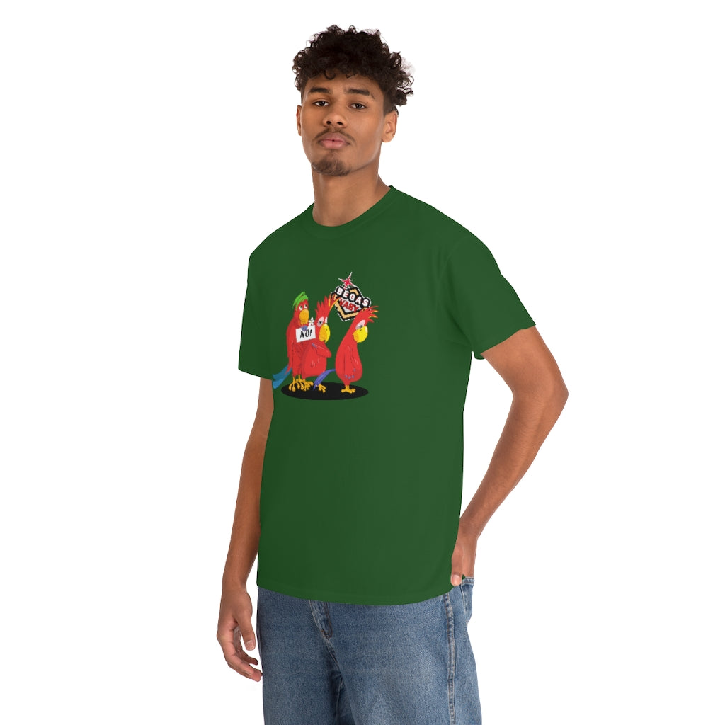 'Parrots don't do threesomes' - Begas Vaby Tee - US