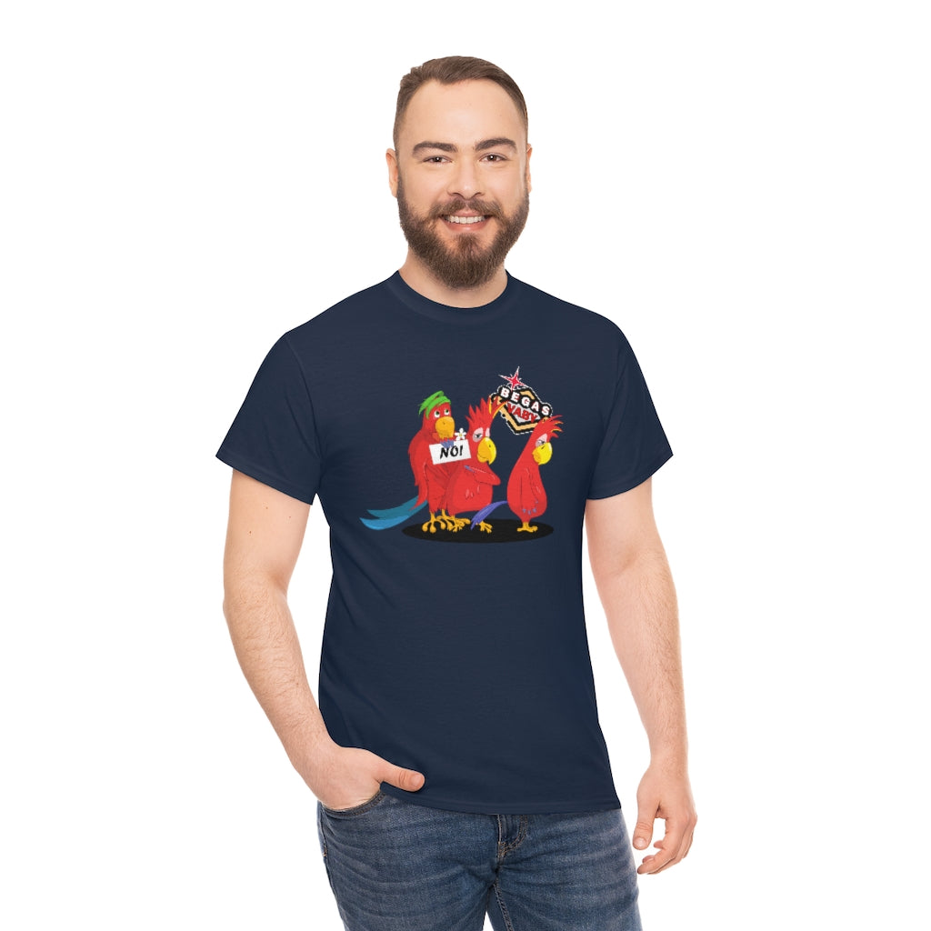 'Parrots don't do threesomes' - Begas Vaby Tee - US