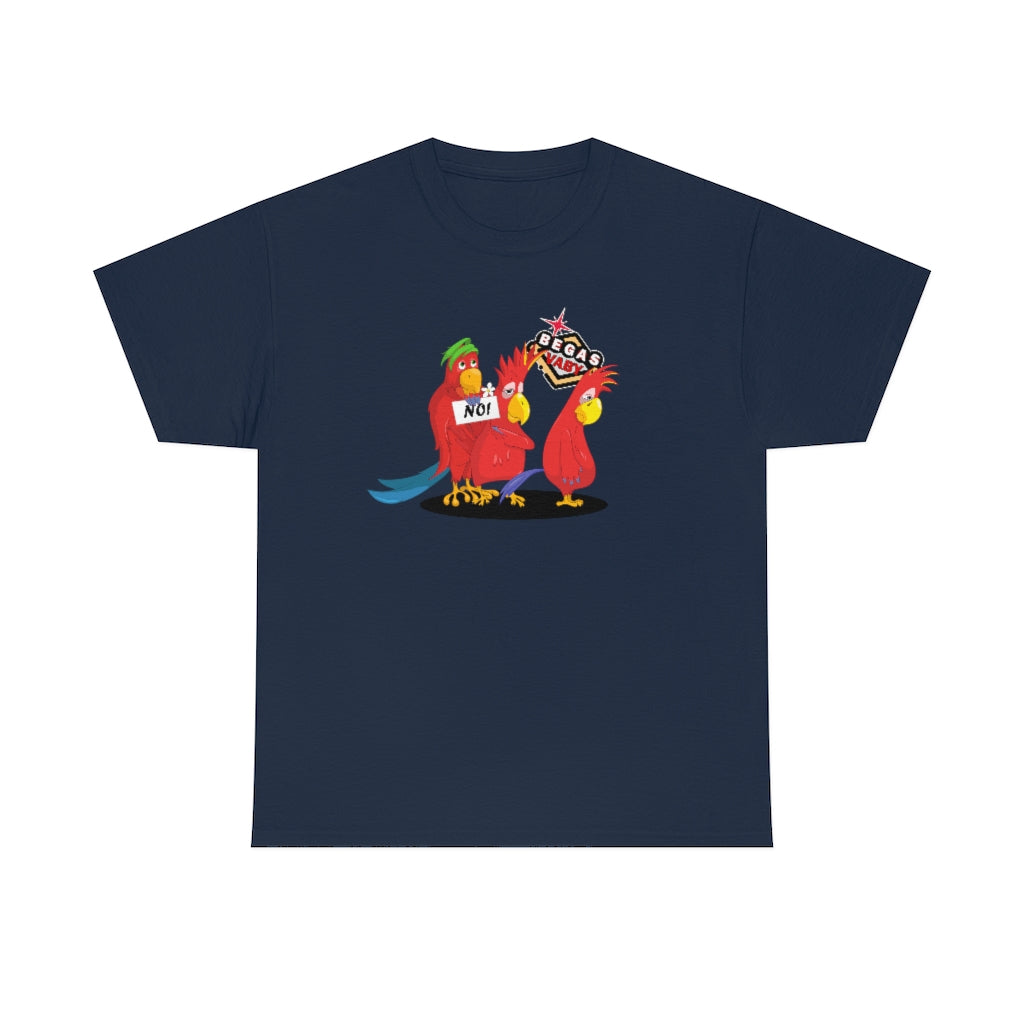 'Parrots don't do threesomes' - Begas Vaby Tee - US