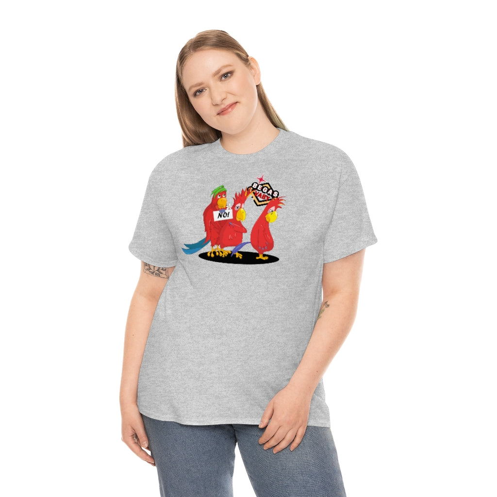 'Parrots don't do threesomes' - Begas Vaby Tee - UK