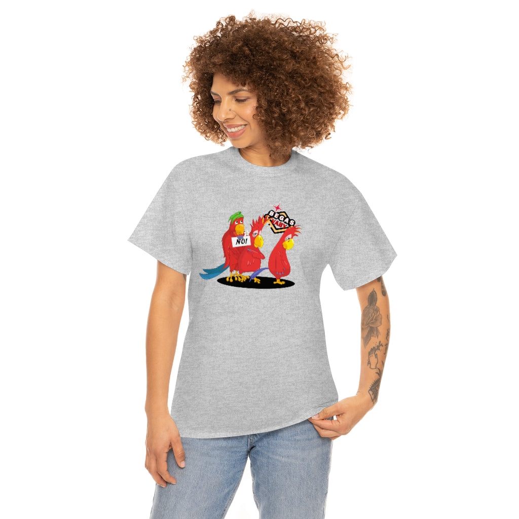 'Parrots don't do threesomes' - Begas Vaby Tee - US