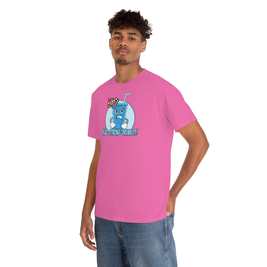 BLUE - STRONG - DRINK IT! Begas Vaby Tee - UK