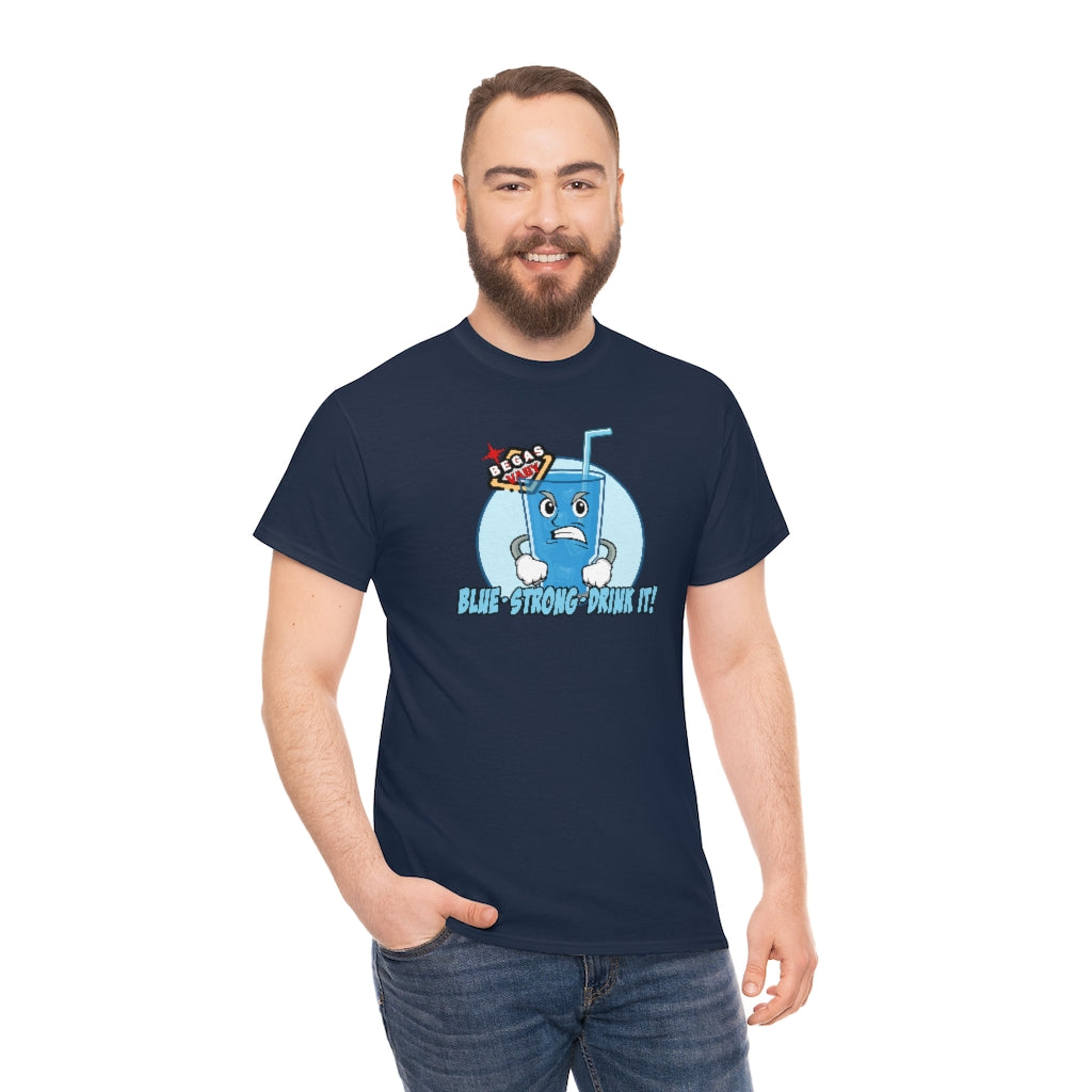 BLUE - STRONG - DRINK IT! Begas Vaby Tee - US