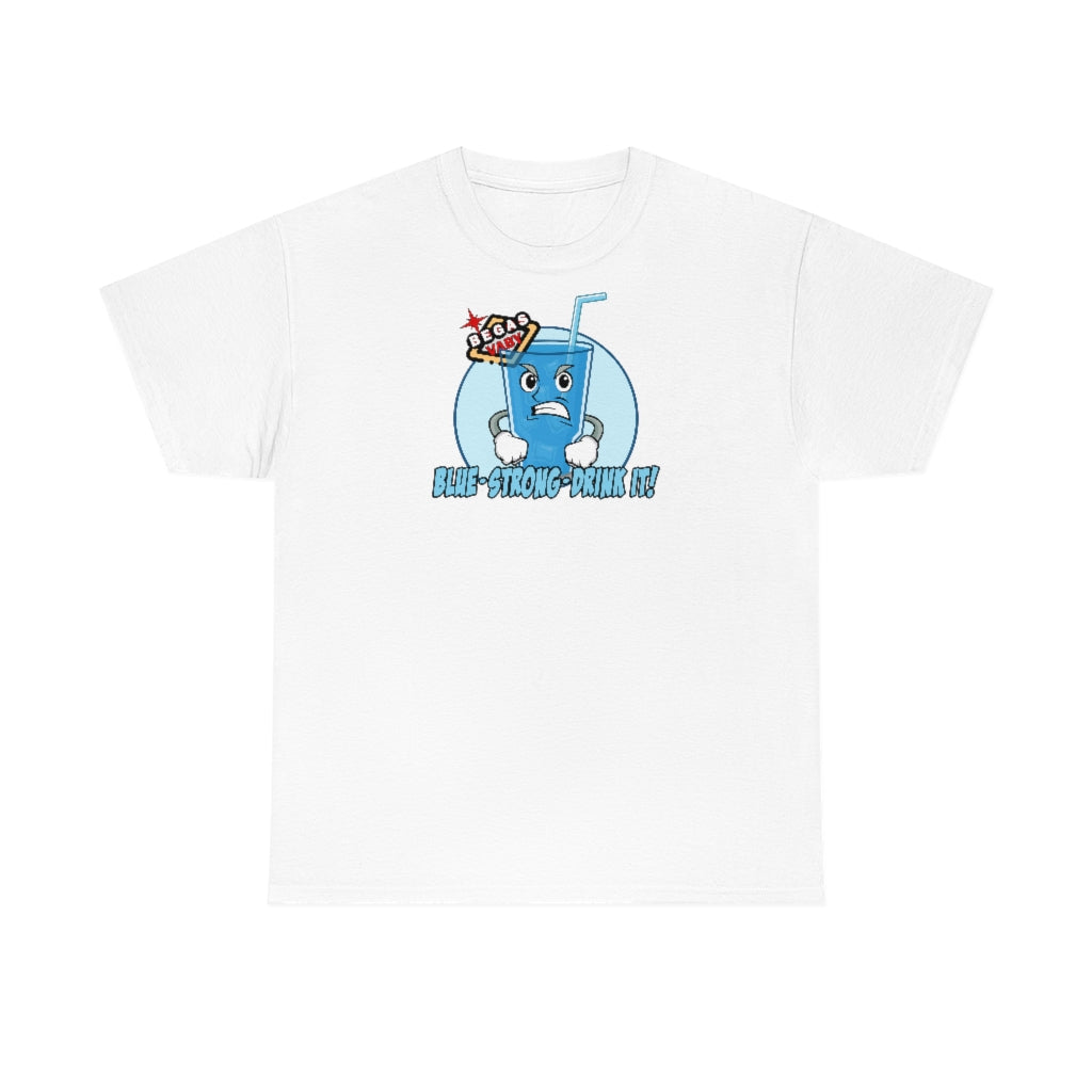 BLUE - STRONG - DRINK IT! Begas Vaby Tee - UK