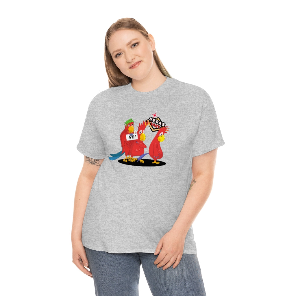 'Parrots don't do threesomes' - Begas Vaby Tee - US
