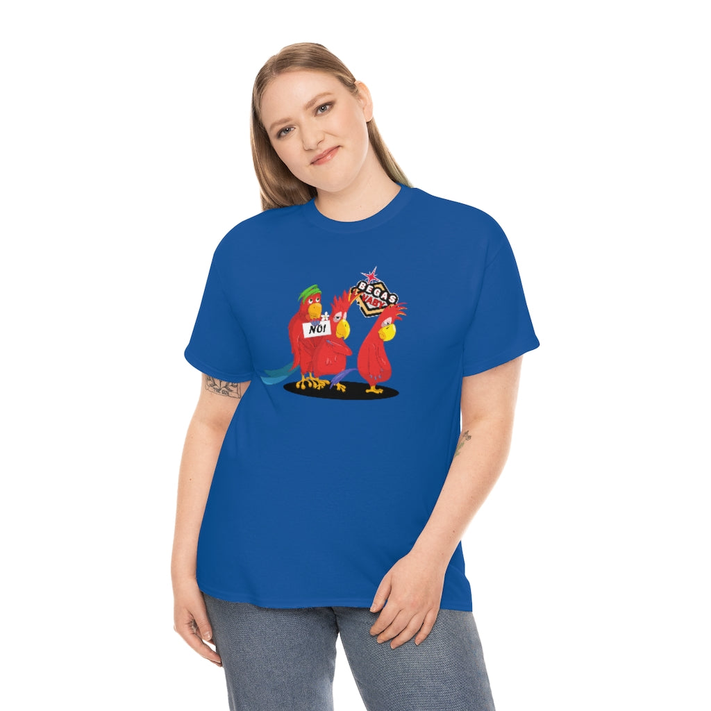 'Parrots don't do threesomes' - Begas Vaby Tee - US