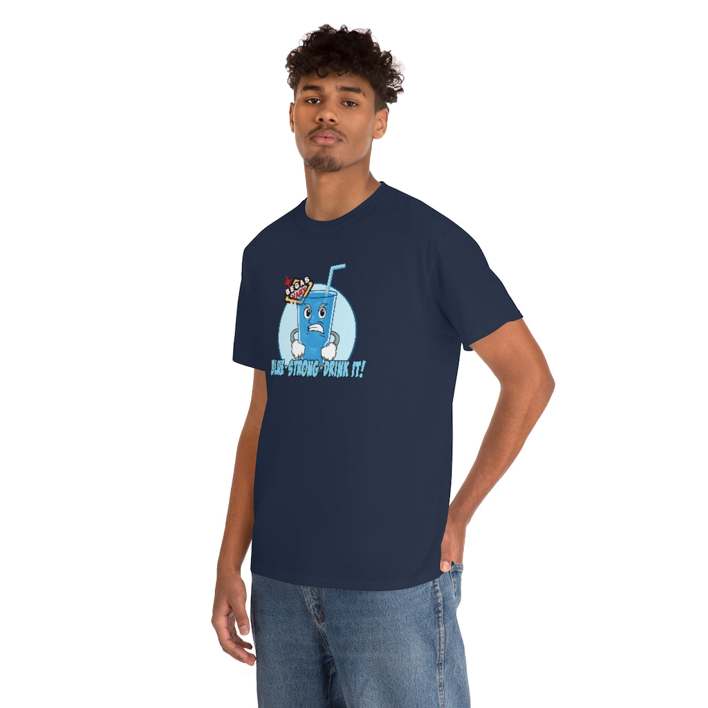 BLUE - STRONG - DRINK IT! Begas Vaby Tee - US