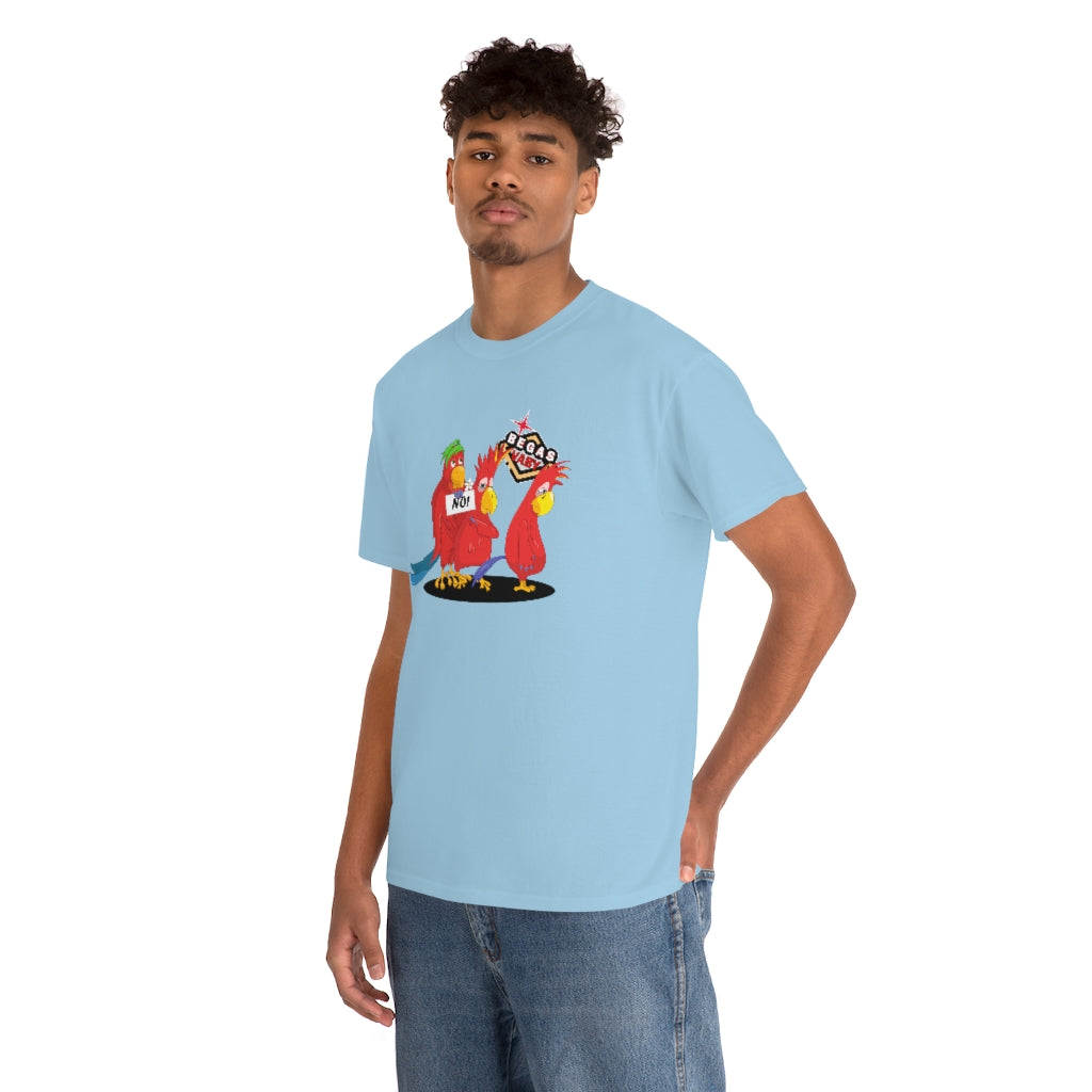 'Parrots don't do threesomes' - Begas Vaby Tee - US