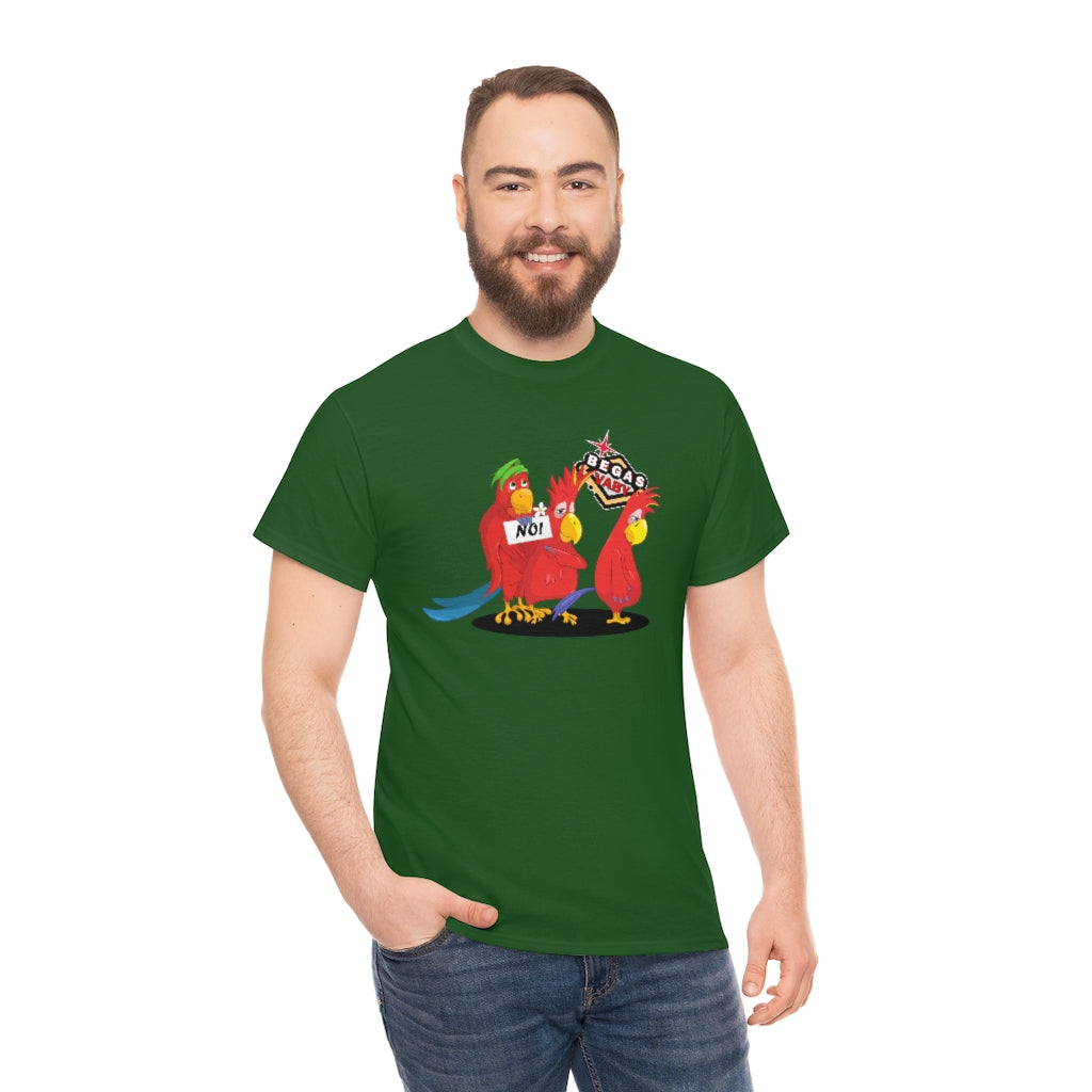 'Parrots don't do threesomes' - Begas Vaby Tee - US