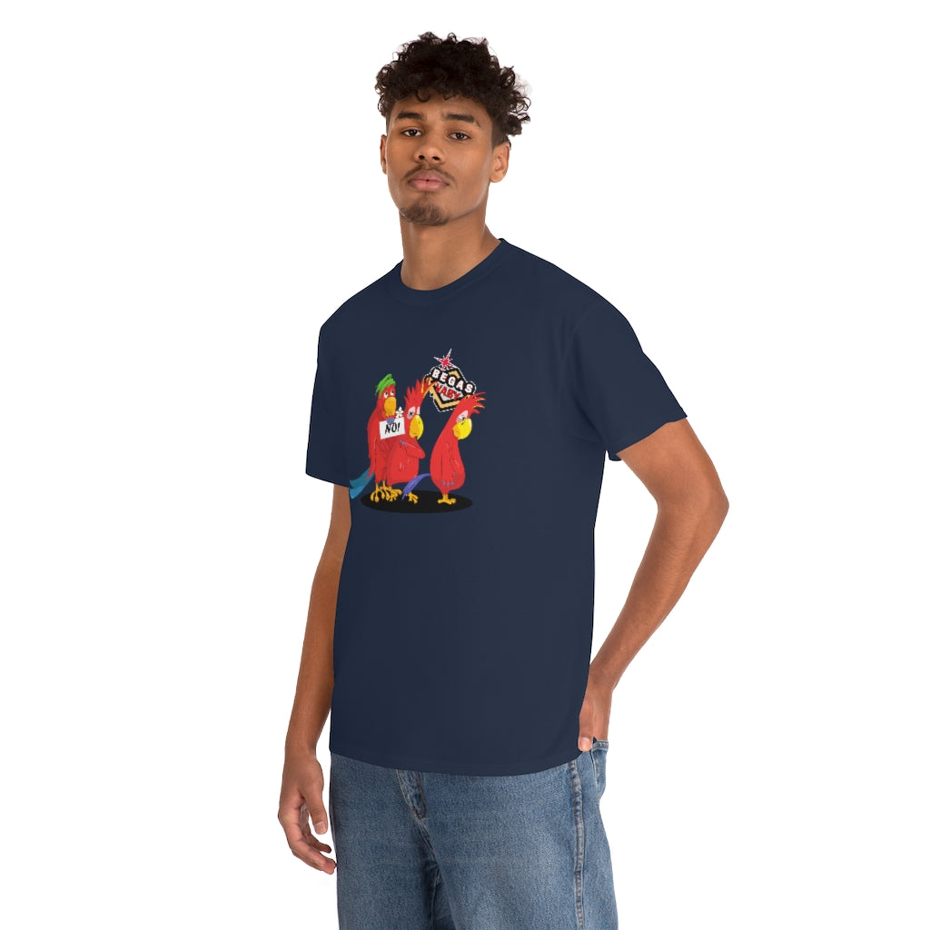 'Parrots don't do threesomes' - Begas Vaby Tee - US
