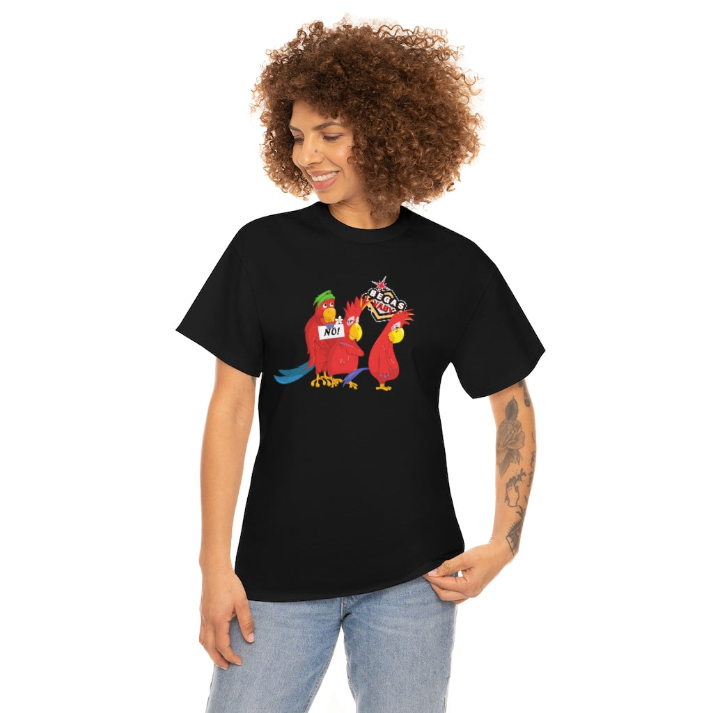 'Parrots don't do threesomes' - Begas Vaby Tee - US