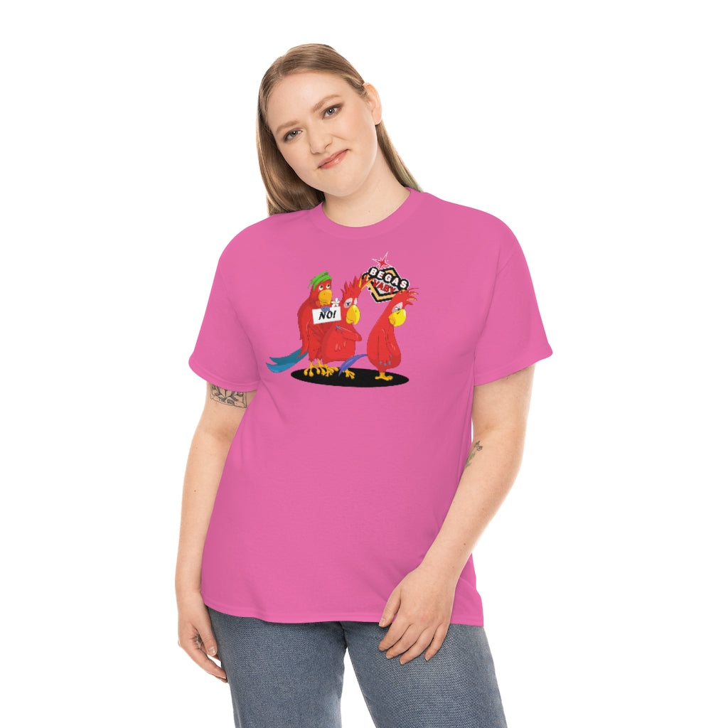 'Parrots don't do threesomes' - Begas Vaby Tee - UK
