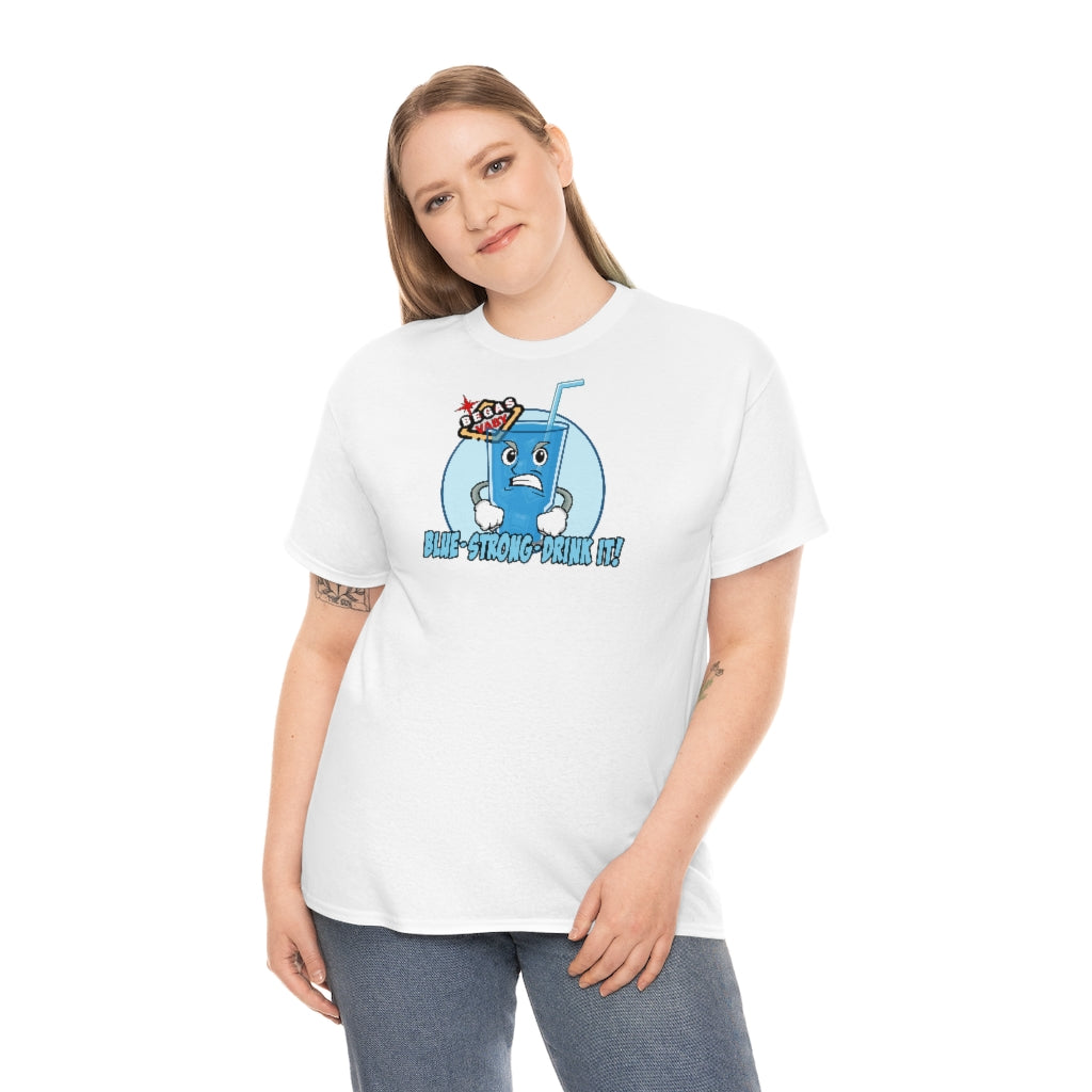 BLUE - STRONG - DRINK IT! Begas Vaby Tee - UK