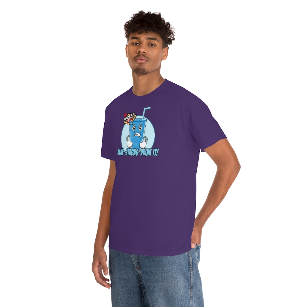 BLUE - STRONG - DRINK IT! Begas Vaby Tee - UK