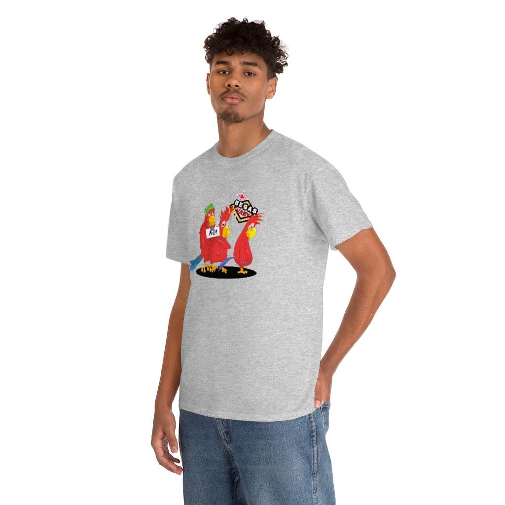 'Parrots don't do threesomes' - Begas Vaby Tee - US