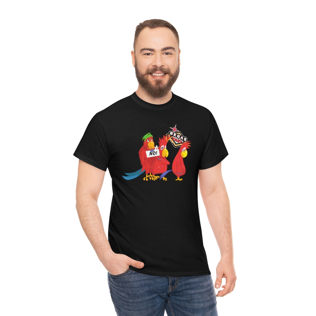 'Parrots don't do threesomes' - Begas Vaby Tee - US