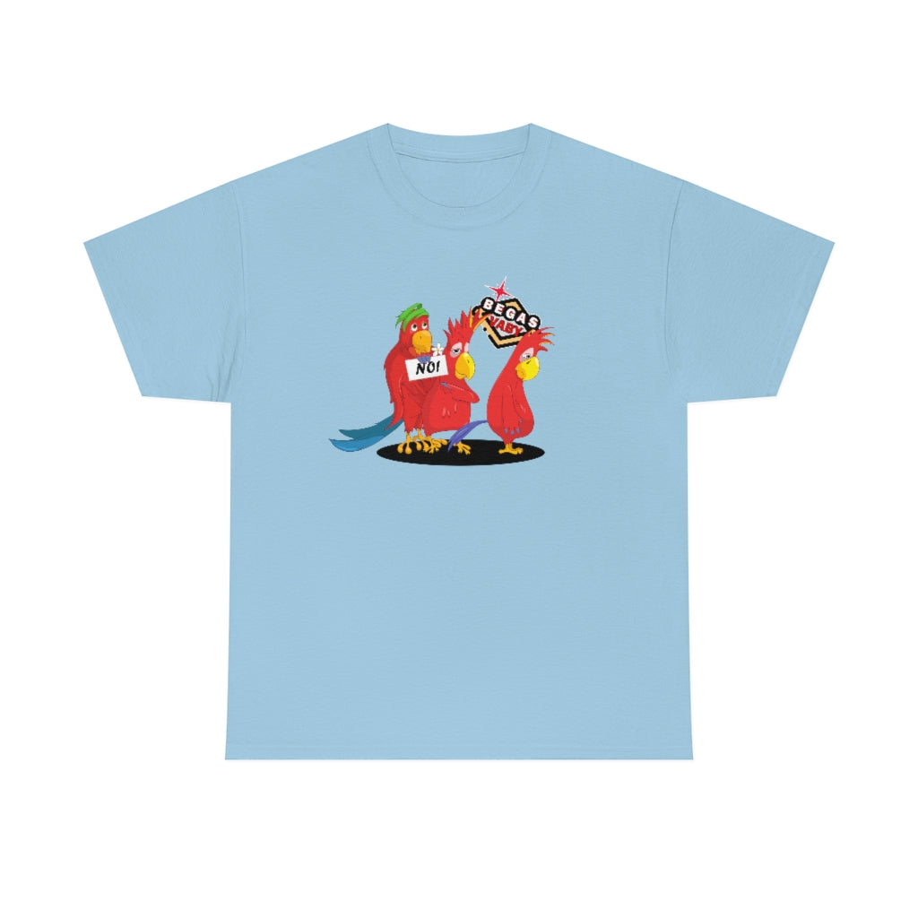 'Parrots don't do threesomes' - Begas Vaby Tee - US