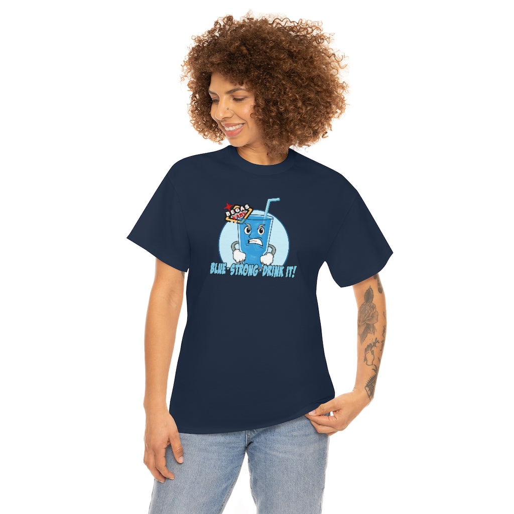 BLUE - STRONG - DRINK IT! Begas Vaby Tee - US