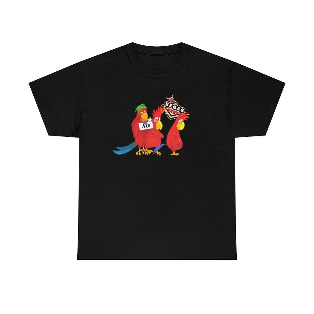 'Parrots don't do threesomes' - Begas Vaby Tee - US