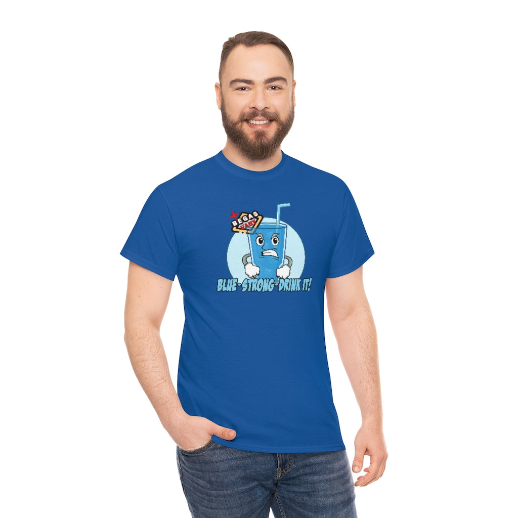 BLUE - STRONG - DRINK IT! Begas Vaby Tee - US