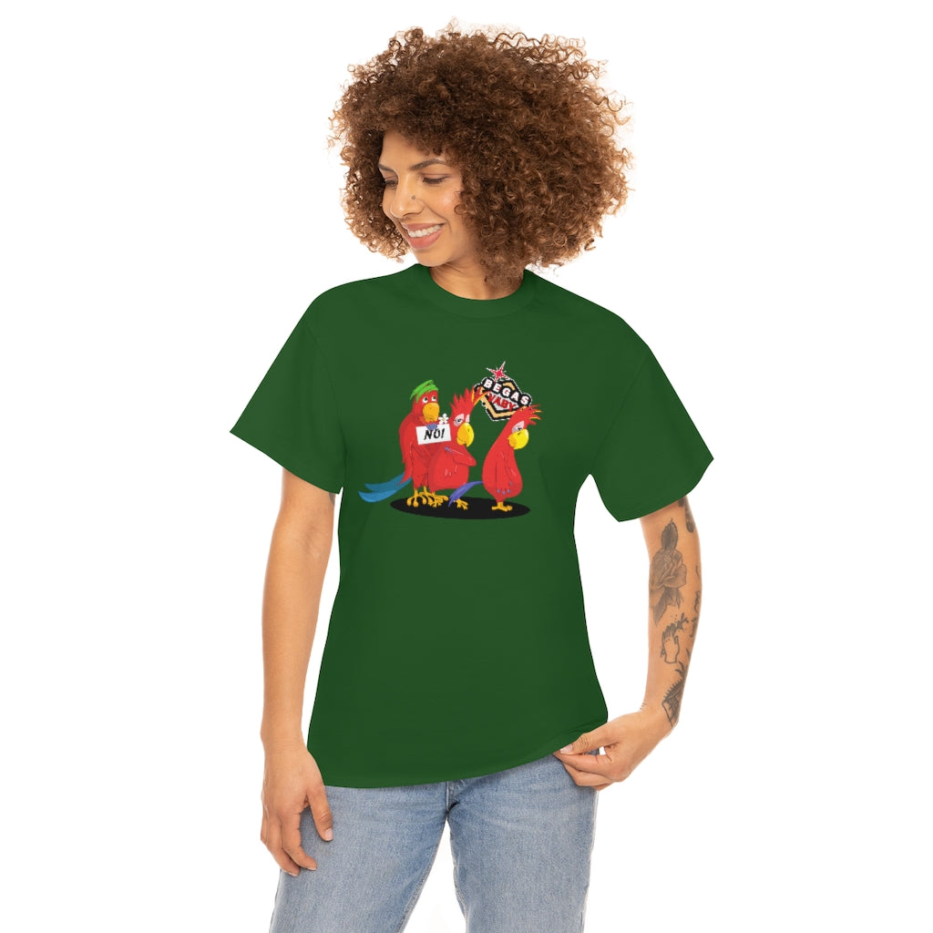 'Parrots don't do threesomes' - Begas Vaby Tee - US