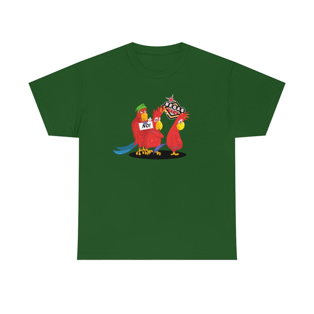 'Parrots don't do threesomes' - Begas Vaby Tee - US