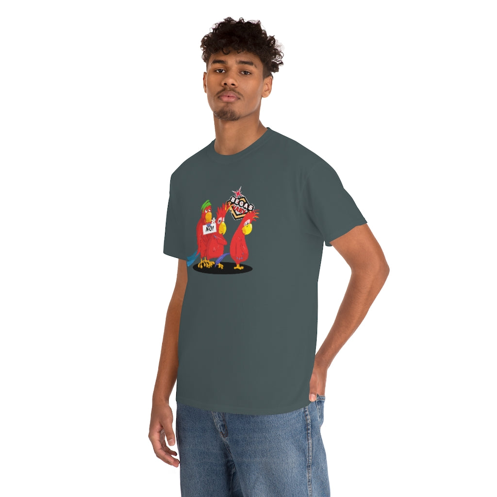 'Parrots don't do threesomes' - Begas Vaby Tee - US