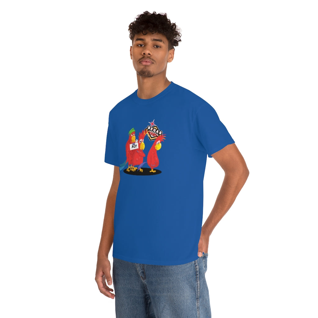 'Parrots don't do threesomes' - Begas Vaby Tee - US
