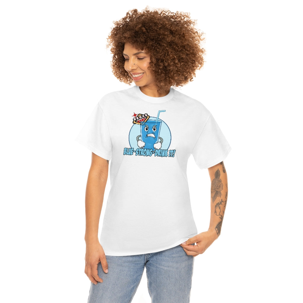 BLUE - STRONG - DRINK IT! Begas Vaby Tee - UK
