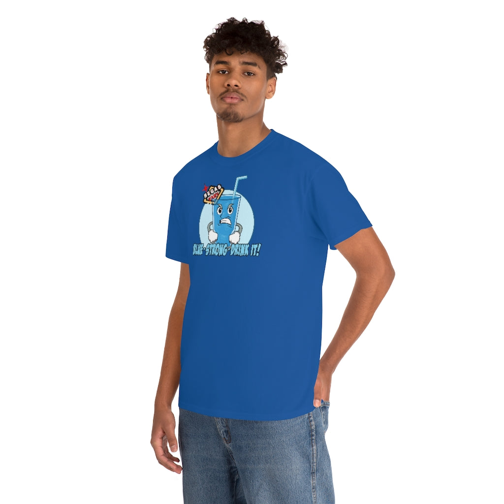 BLUE - STRONG - DRINK IT! Begas Vaby Tee - UK
